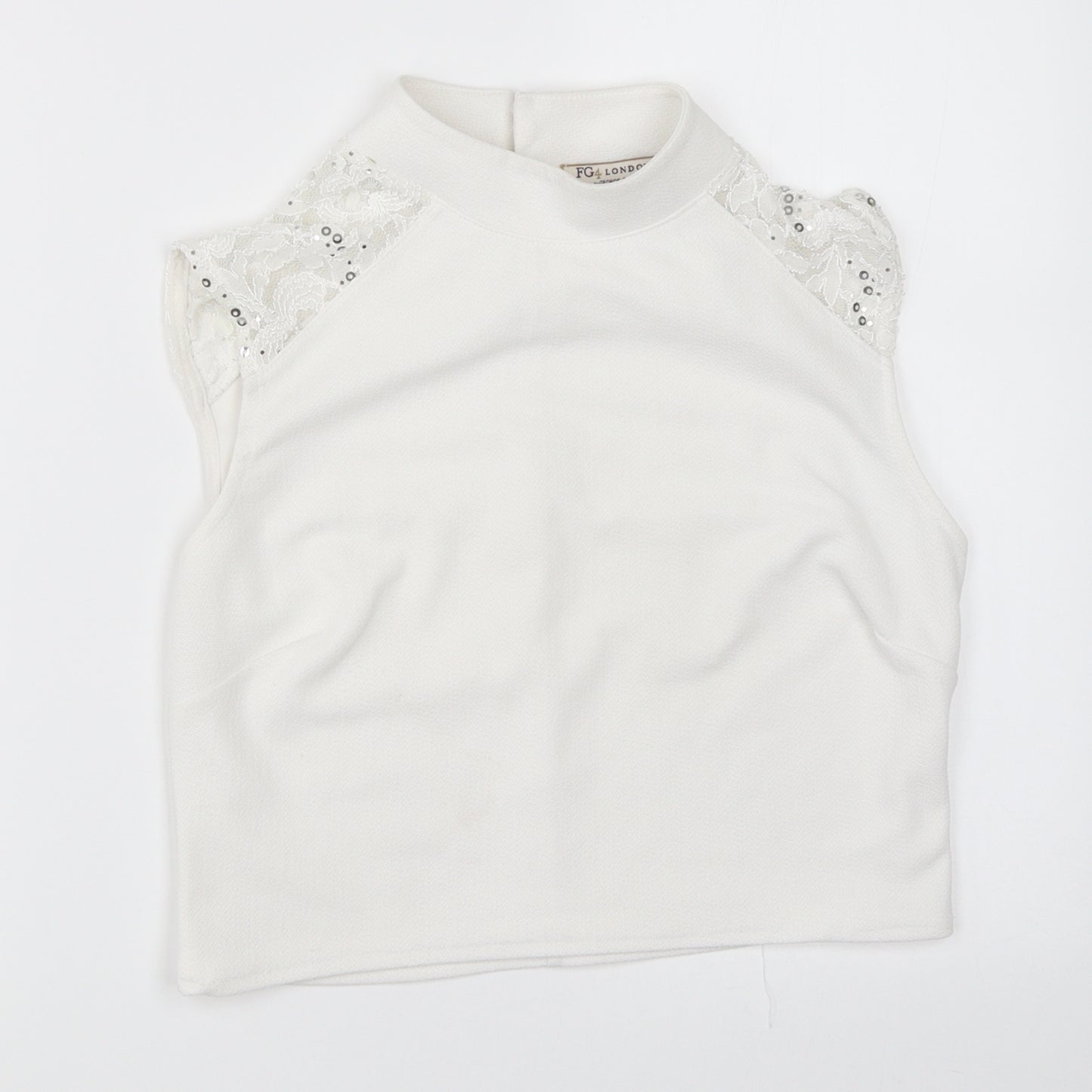 FG4 London Womens White   Basic Blouse Size 10