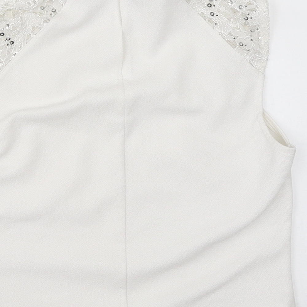 FG4 London Womens White   Basic Blouse Size 10