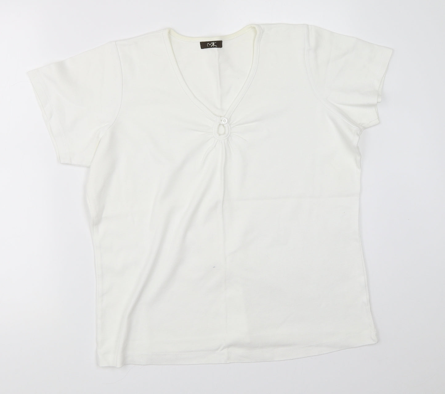 MK Womens White   Basic T-Shirt Size 18