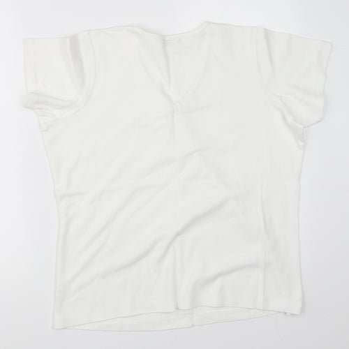 MK Womens White   Basic T-Shirt Size 18