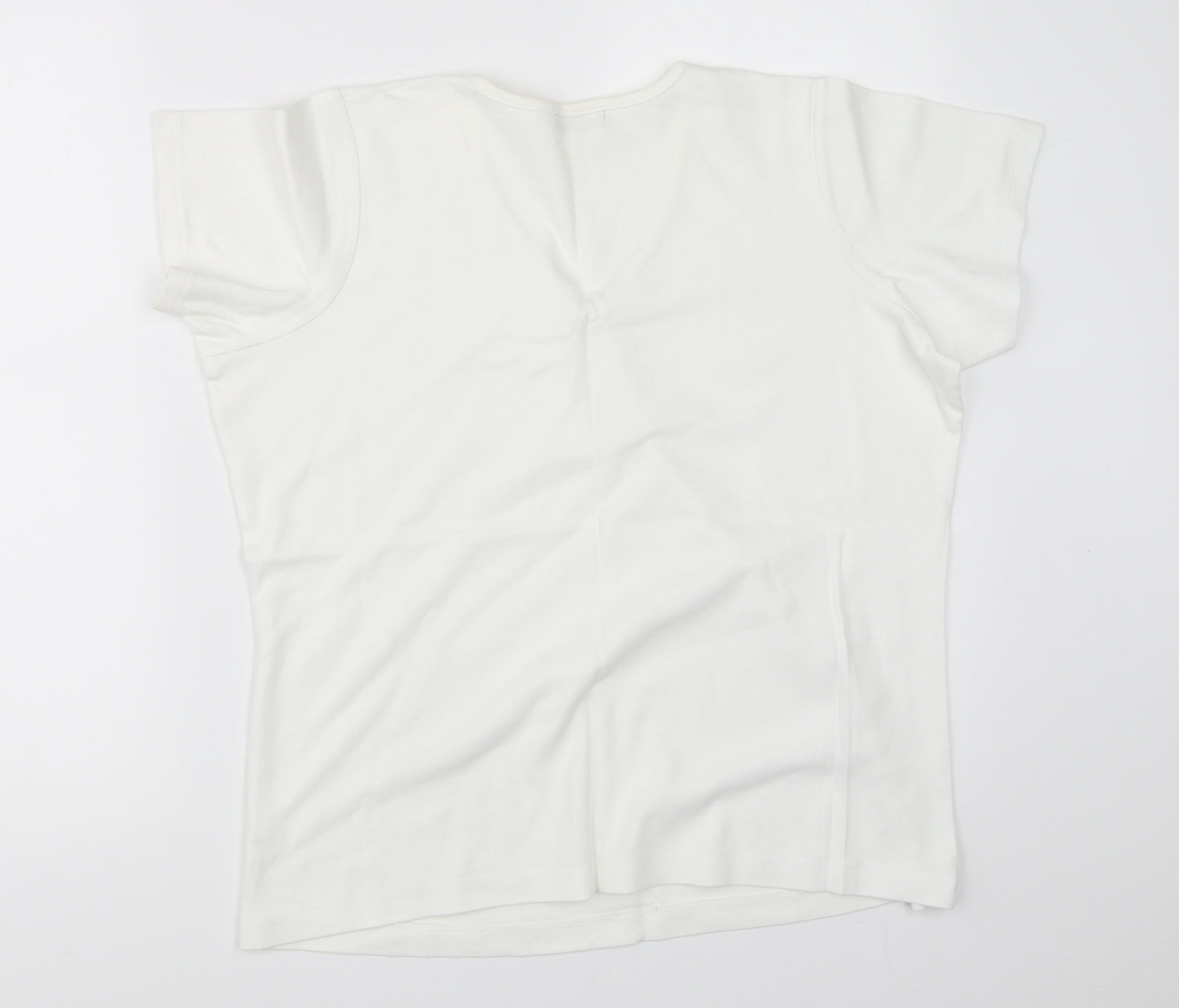 MK Womens White   Basic T-Shirt Size 18