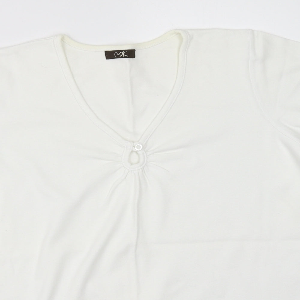 MK Womens White   Basic T-Shirt Size 18