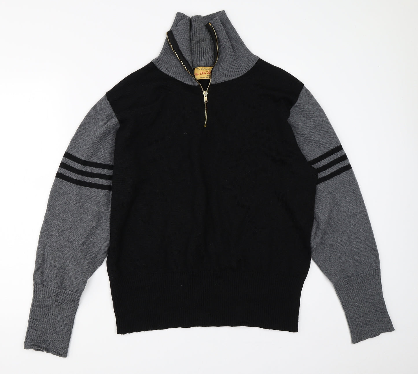 Preworn Mens Black   Henley Jumper Size L