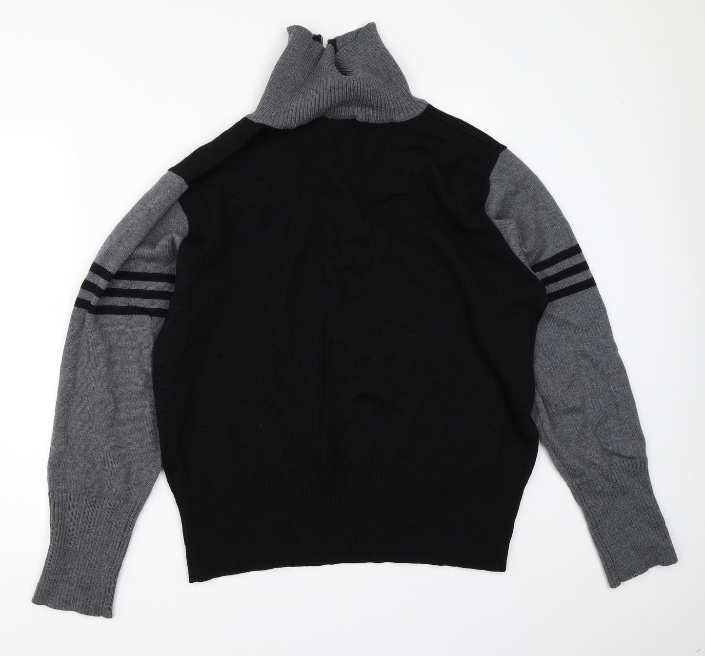 Preworn Mens Black   Henley Jumper Size L