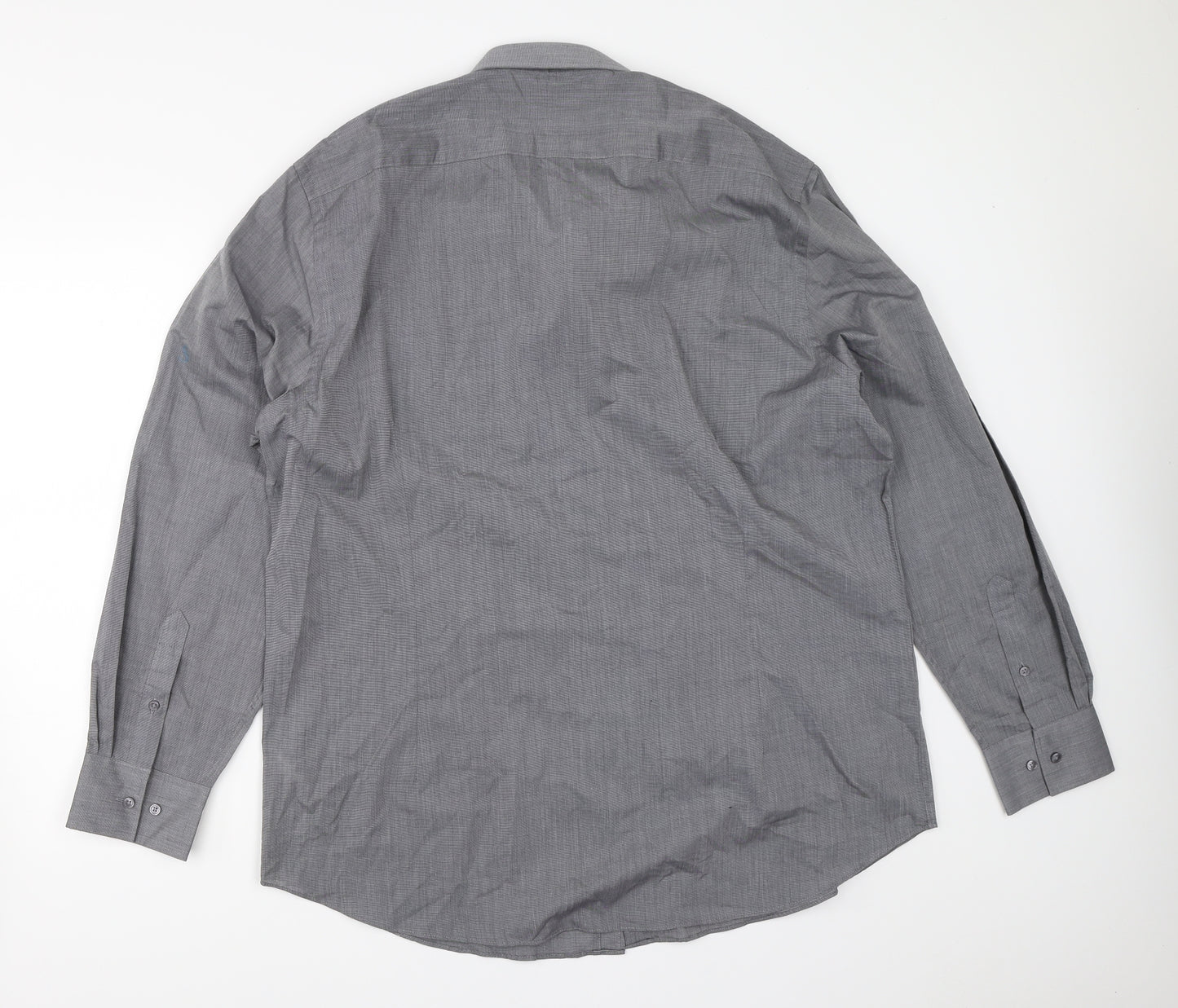 Debenhams Mens Grey    Button-Up Size 17.5