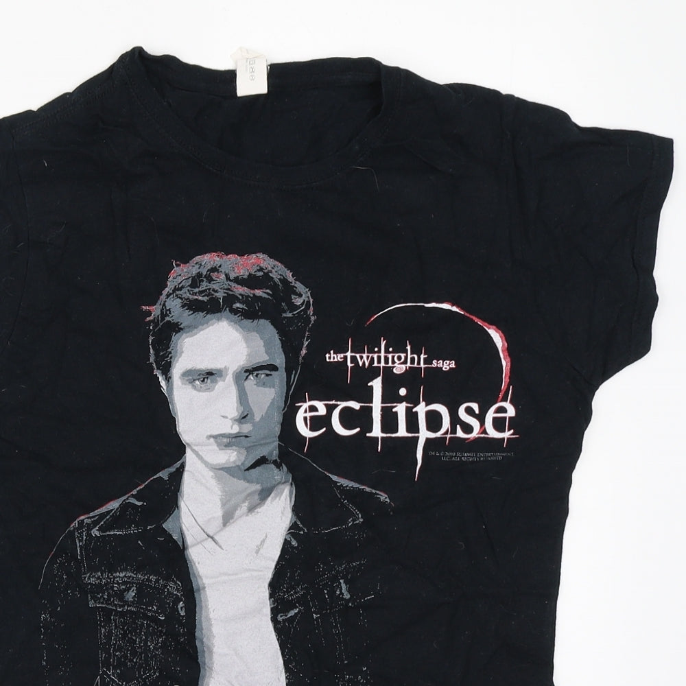 Gildan Womens Black   Basic T-Shirt Size M  - twilight