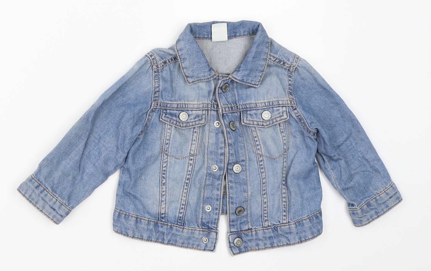 H&M Girls Blue  Denim Jacket  Size 9-12 Months