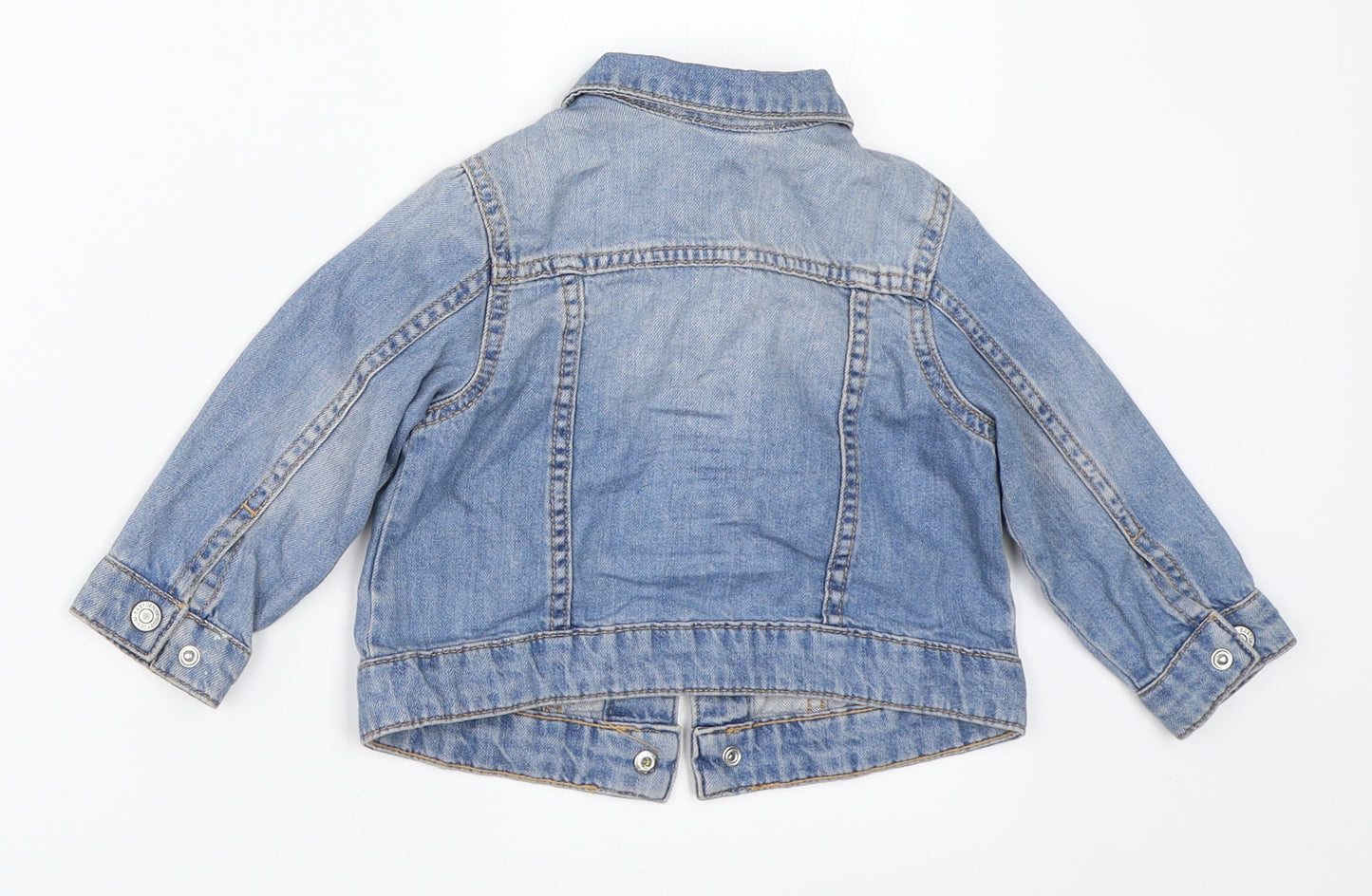H&M Girls Blue  Denim Jacket  Size 9-12 Months