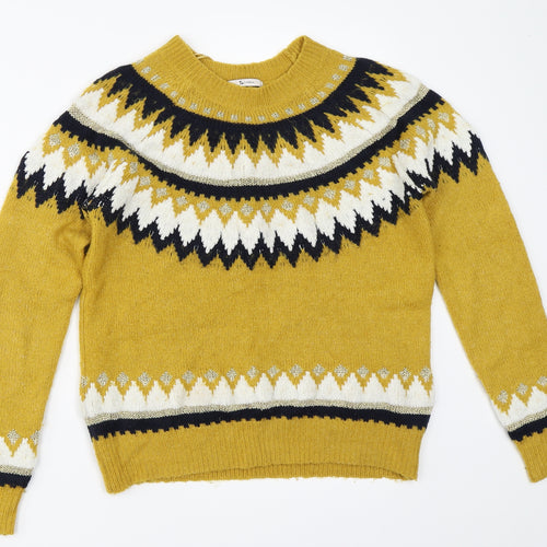 TU Womens Yellow   Pullover Jumper Size 10