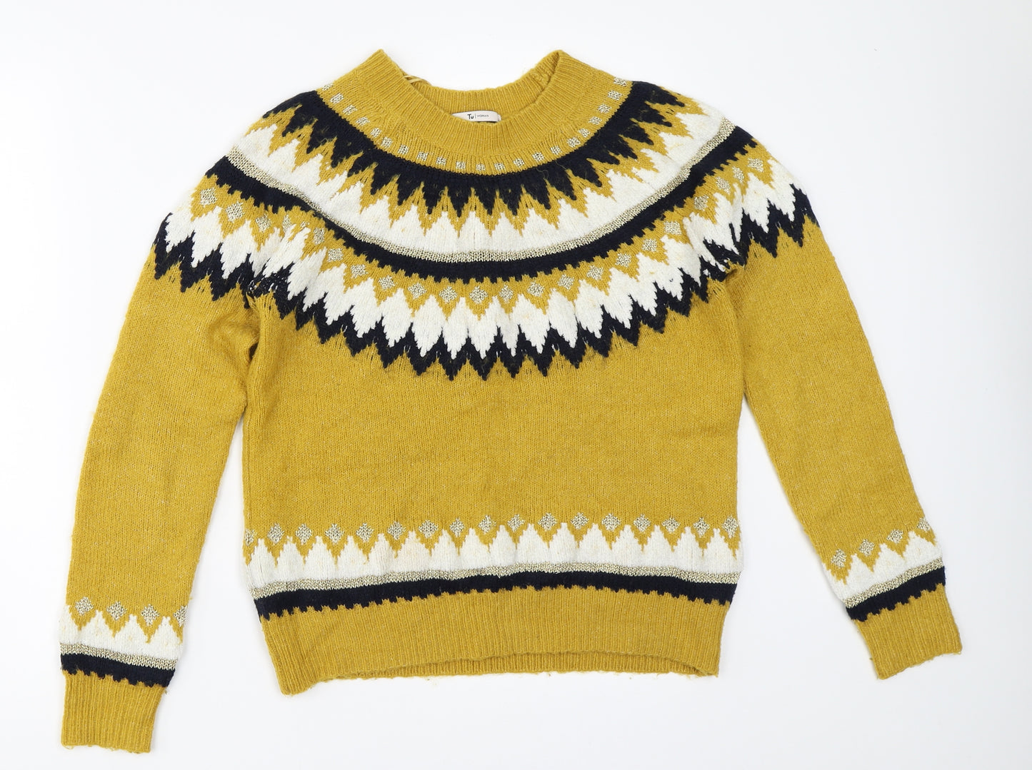 TU Womens Yellow   Pullover Jumper Size 10