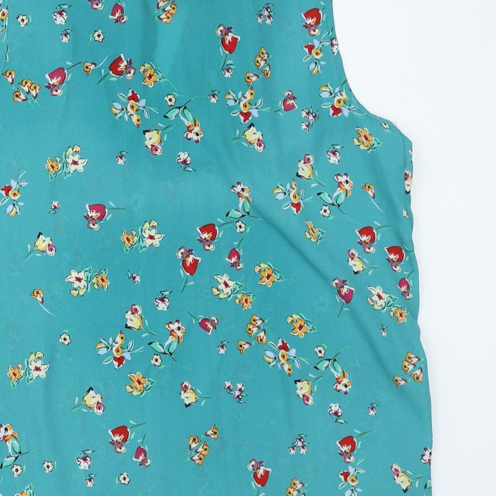 Primark Womens Blue Floral  Basic Blouse Size 12