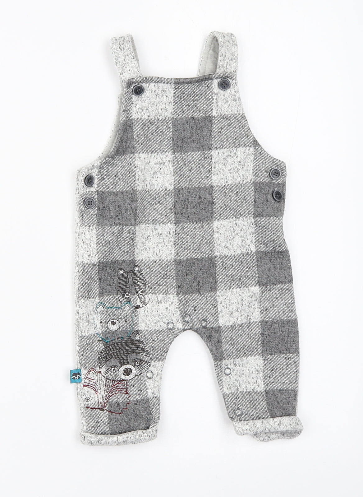 Nutmeg Boys Grey   Dungaree One-Piece Size 0-3 Months