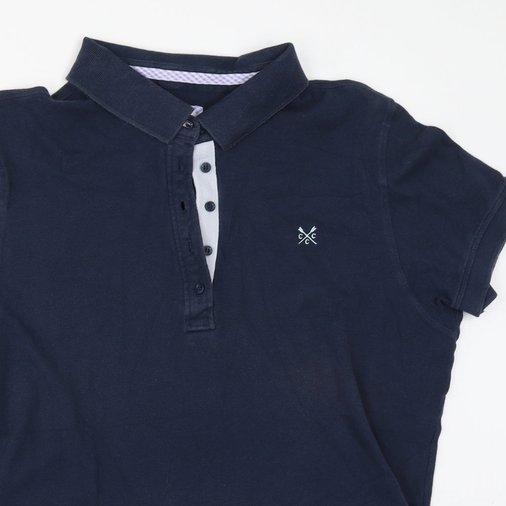 Crew Clothing Womens Blue   Basic Polo Size 16