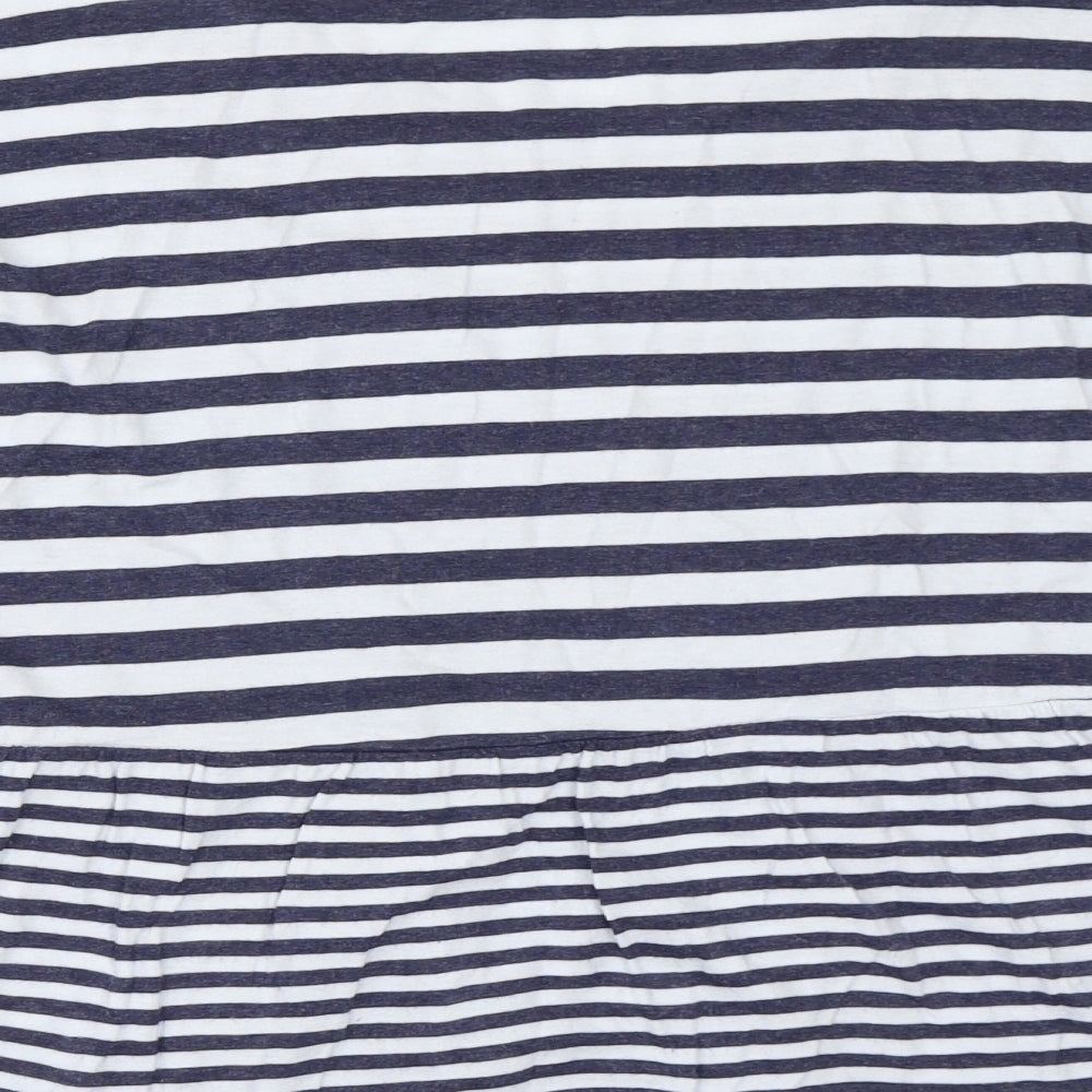 Twig & Perch Womens Blue Striped  Basic T-Shirt Size XL