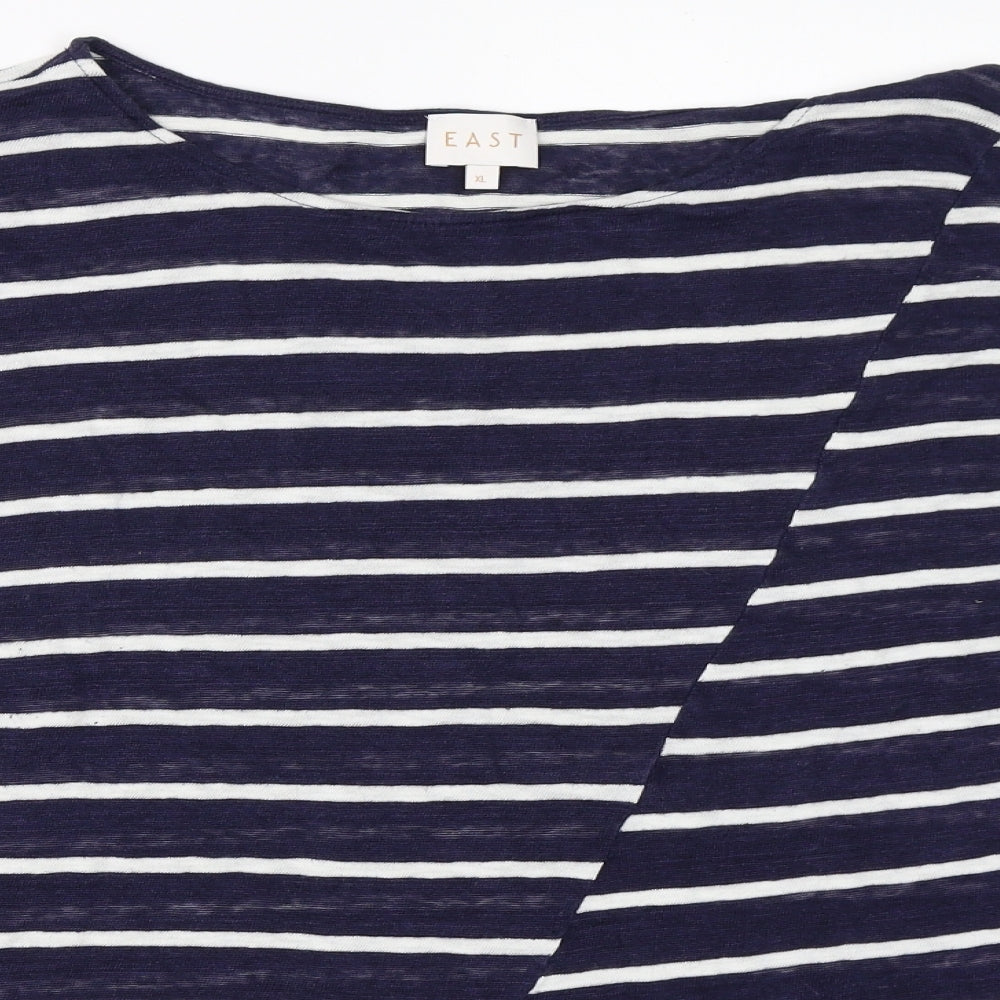 EAST Womens Blue Striped  Pullover Jumper Size XL