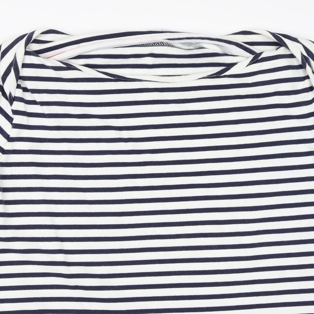 Boden Womens White Striped  Pullover Jumper Size 22