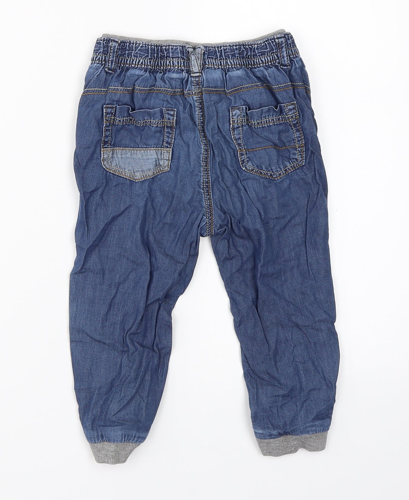 George Boys Blue  Denim Jogger Jeans Size 18-24 Months