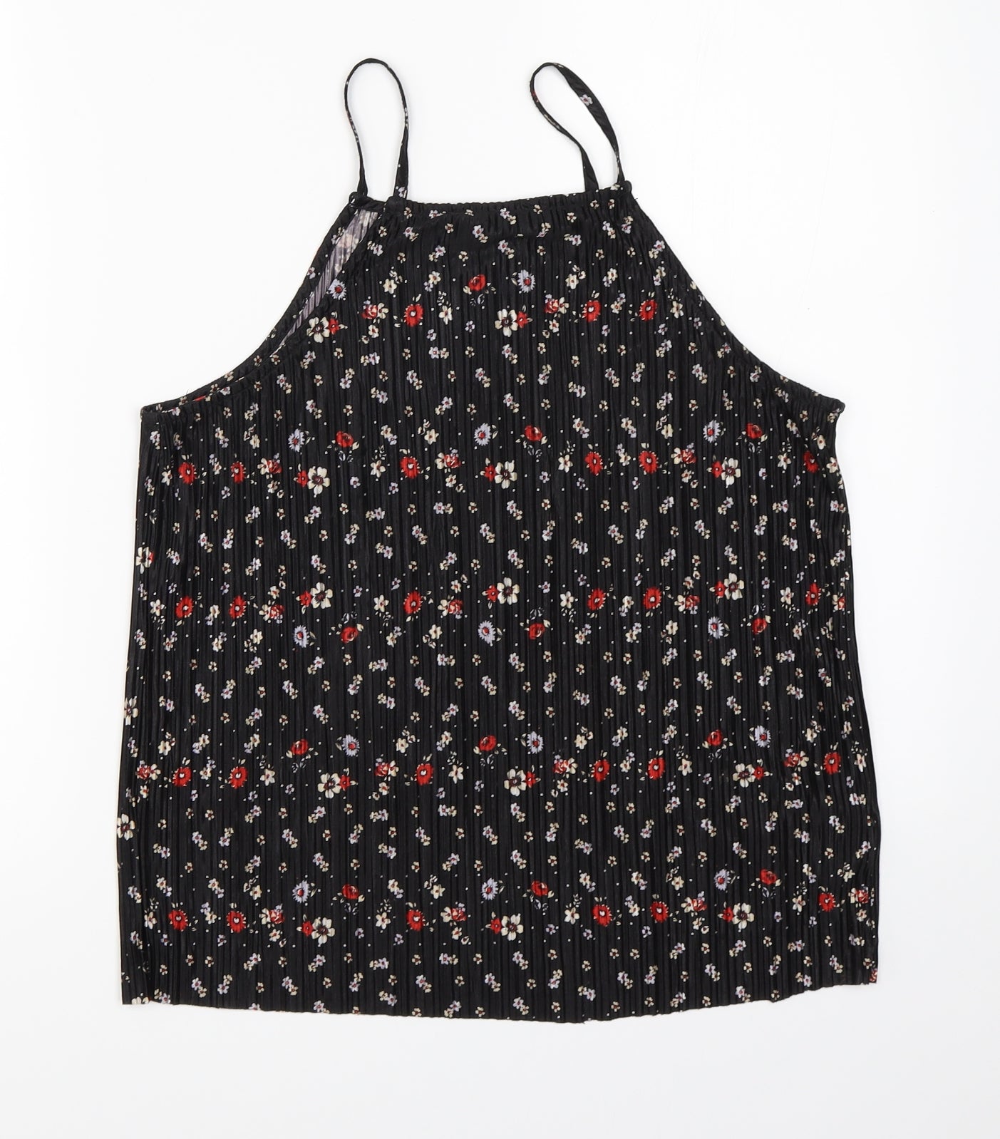 New Look Girls Black Floral  Basic Blouse Size 14 Years