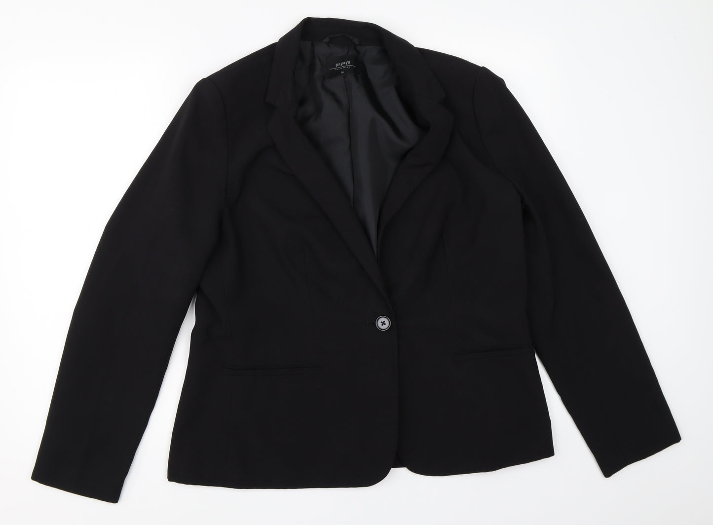 Papaya Womens Black   Jacket Blazer Size 16