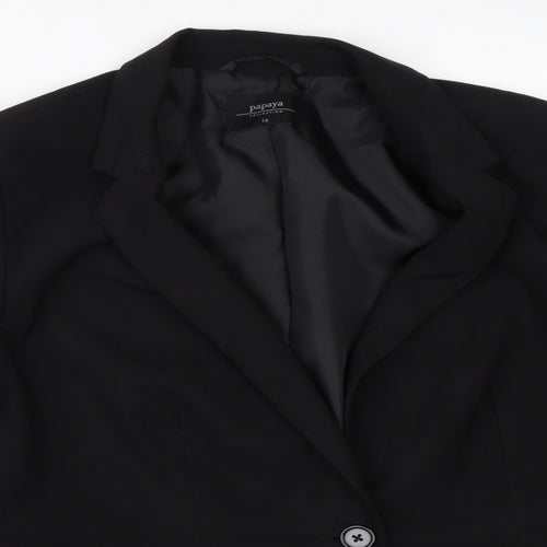 Papaya Womens Black   Jacket Blazer Size 16