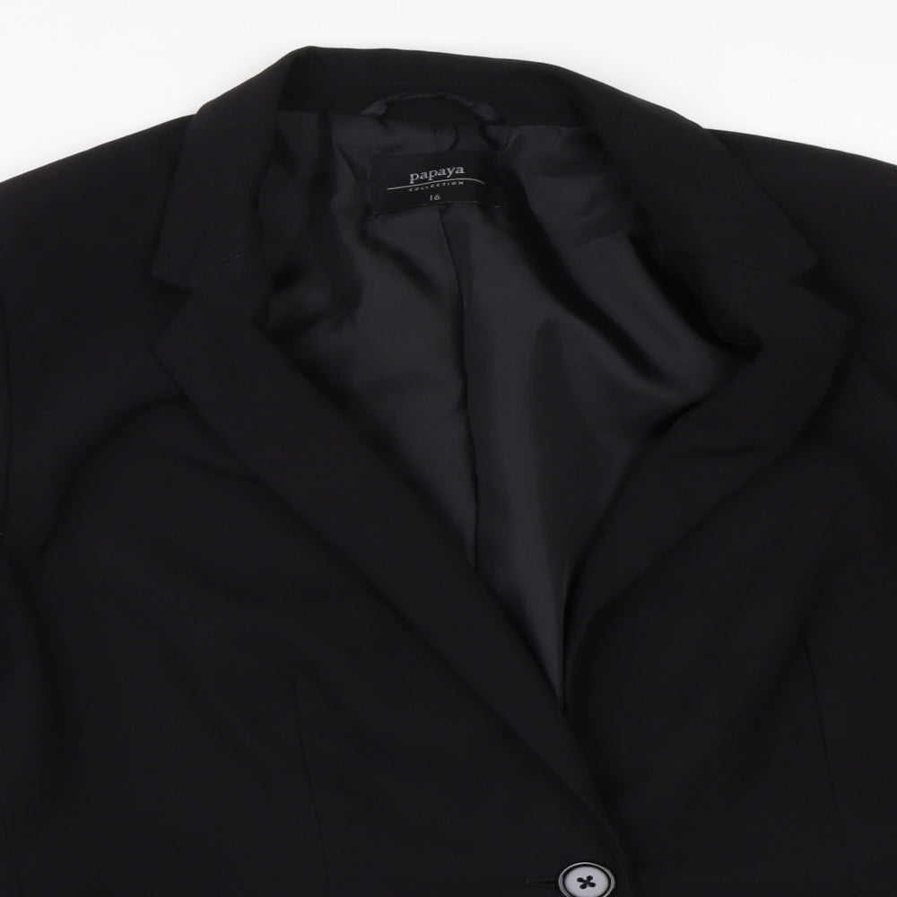 Papaya Womens Black   Jacket Blazer Size 16