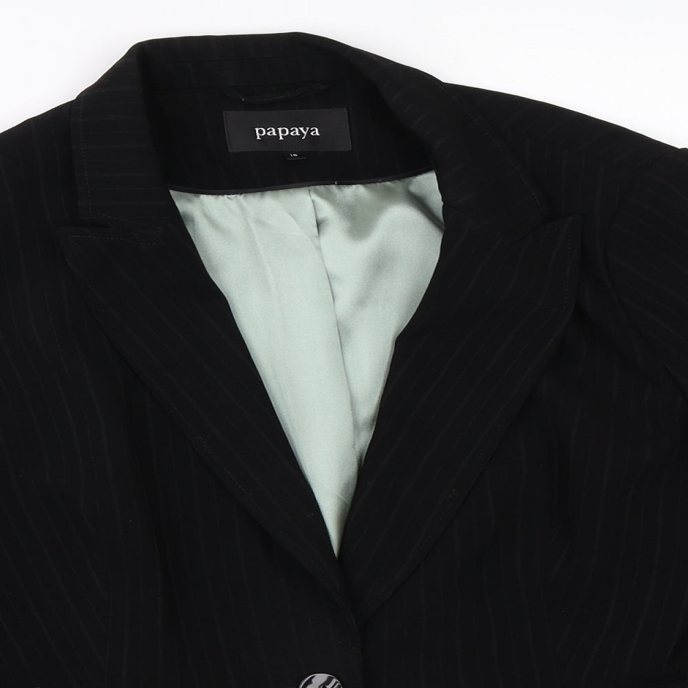 Papaya Womens Black   Jacket Blazer Size 16