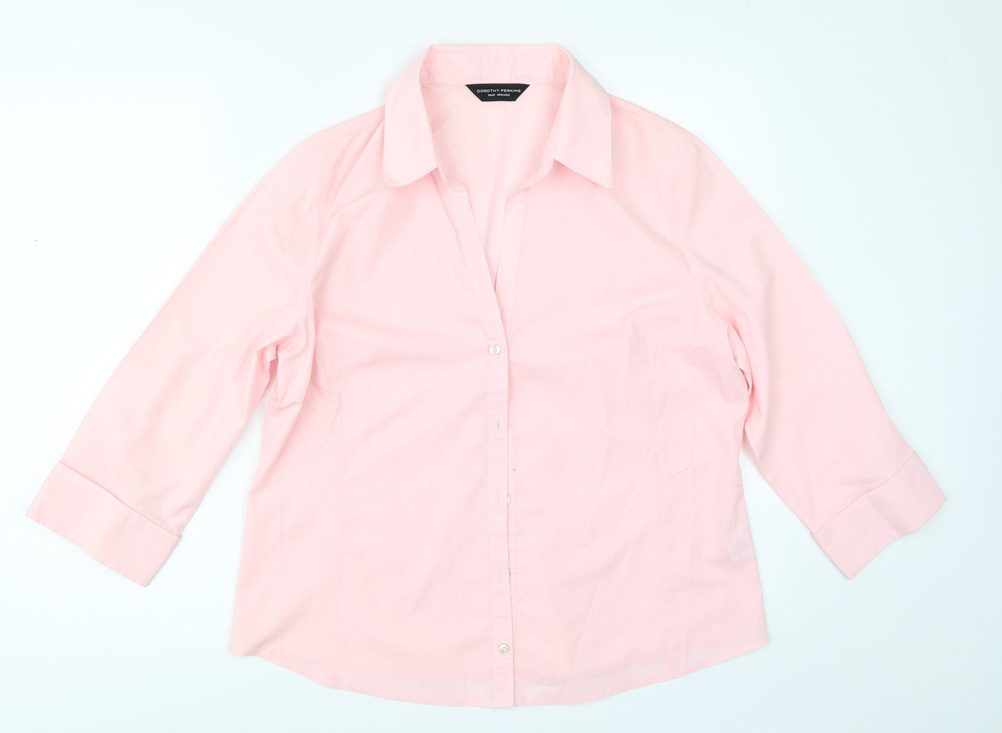 Dorothy Perkins Womens Pink   Basic Button-Up Size 18