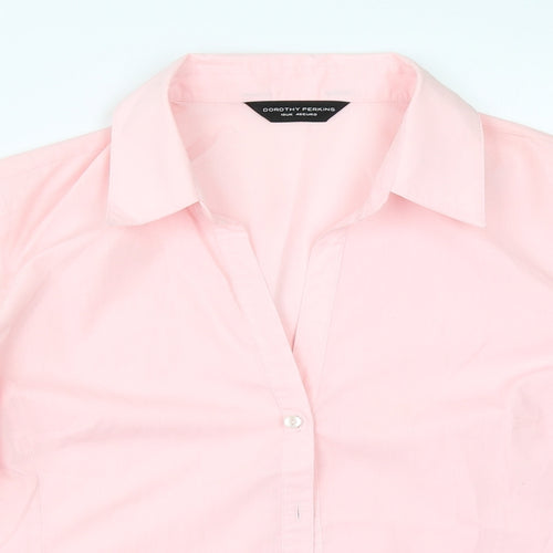 Dorothy Perkins Womens Pink   Basic Button-Up Size 18