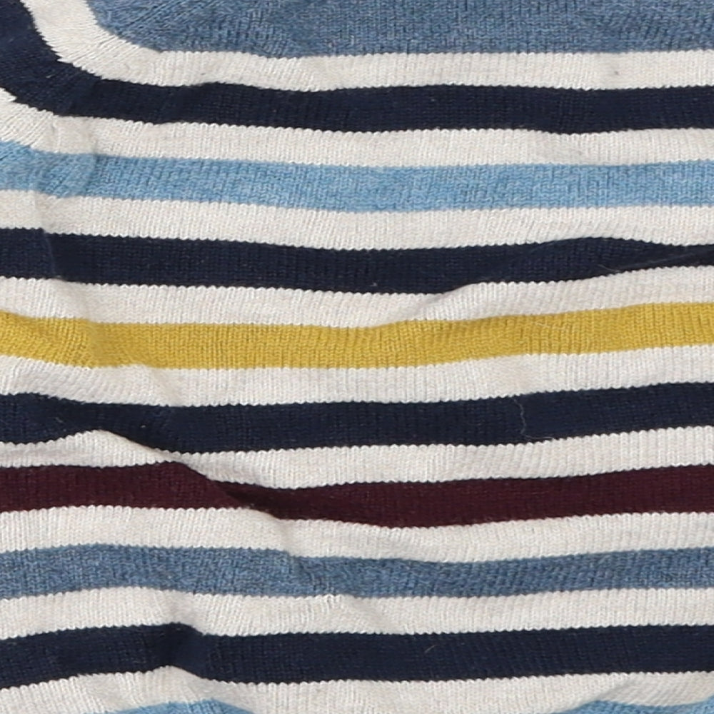 H&M Boys Blue Striped  Pullover Jumper Size 12-18 Months