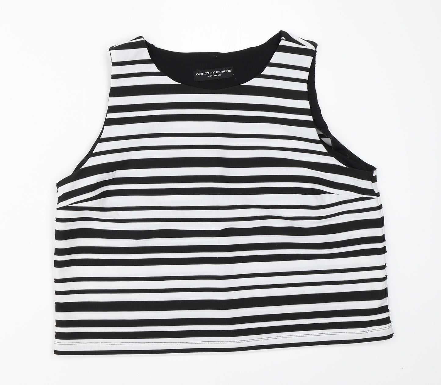 Dorothy Perkins Womens Black Striped  Basic Blouse Size 16