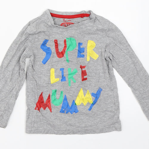 TU Boys Grey   Basic T-Shirt Size 18-24 Months