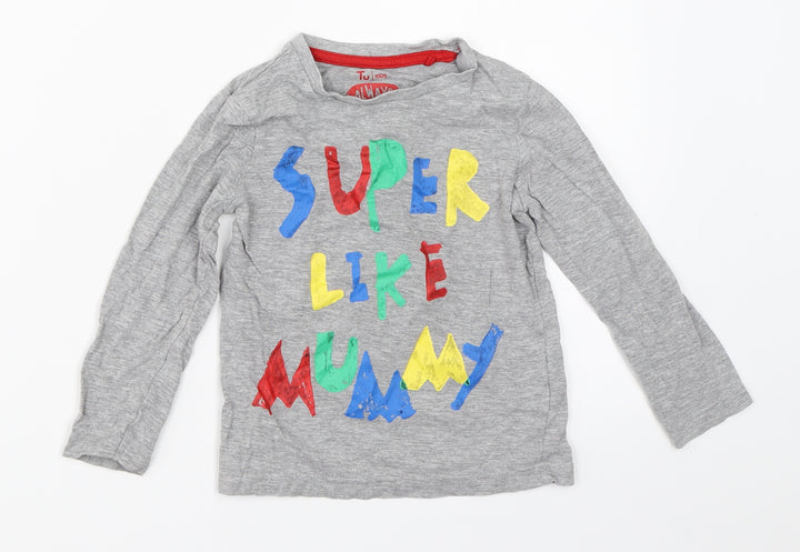 TU Boys Grey Basic T-Shirt Size 18-24 Months