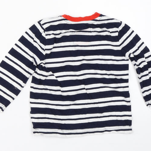 F&F Boys Blue Striped  Basic T-Shirt Size 12-18 Months