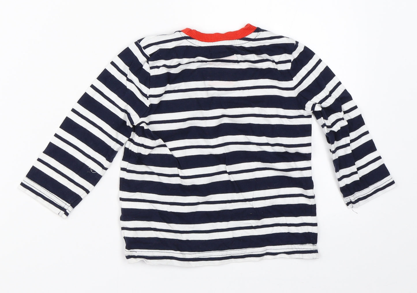 F&F Boys Blue Striped  Basic T-Shirt Size 12-18 Months