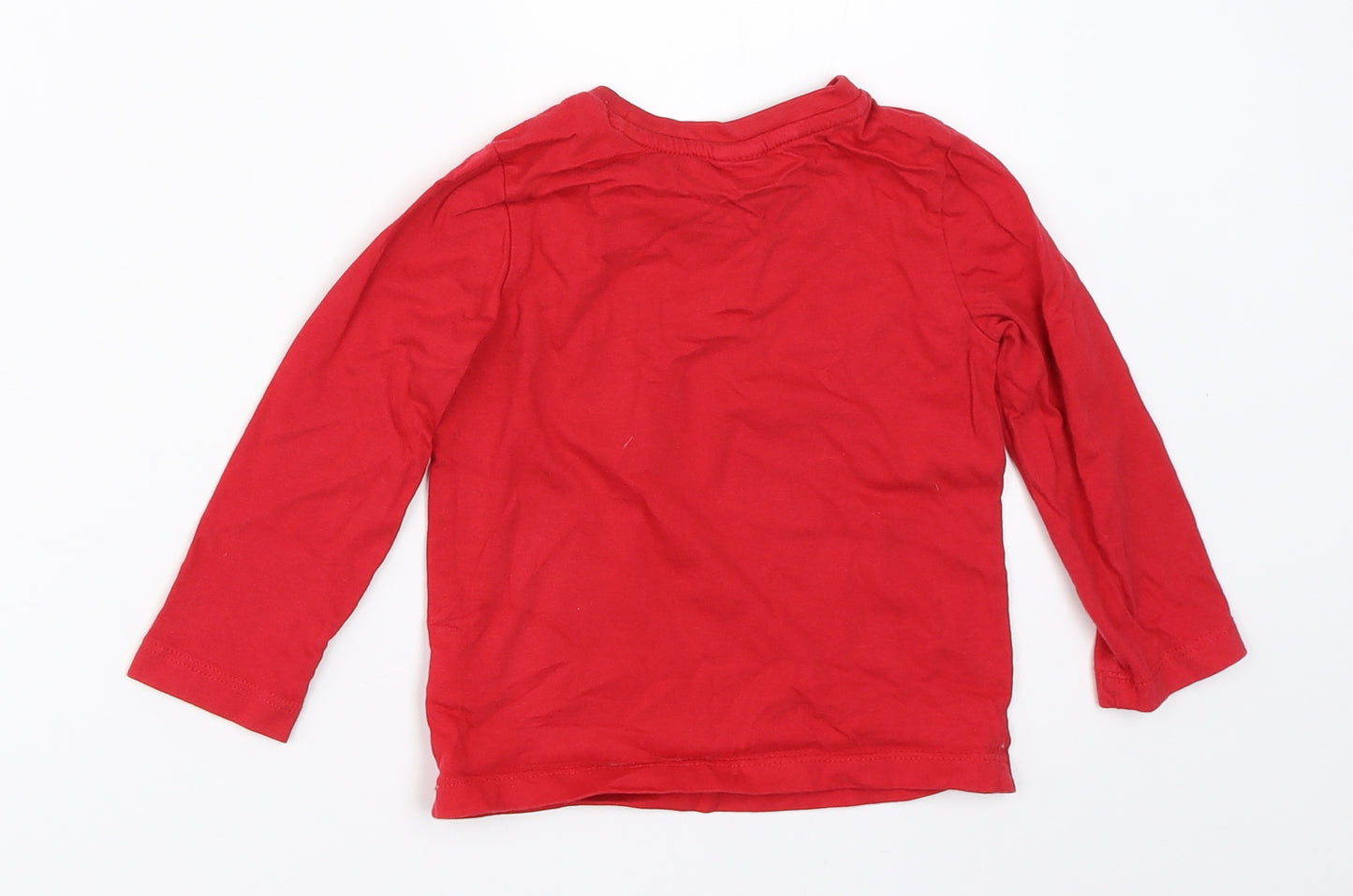 Mini Club Boys Red   Basic T-Shirt Size 18-24 Months  - christmas