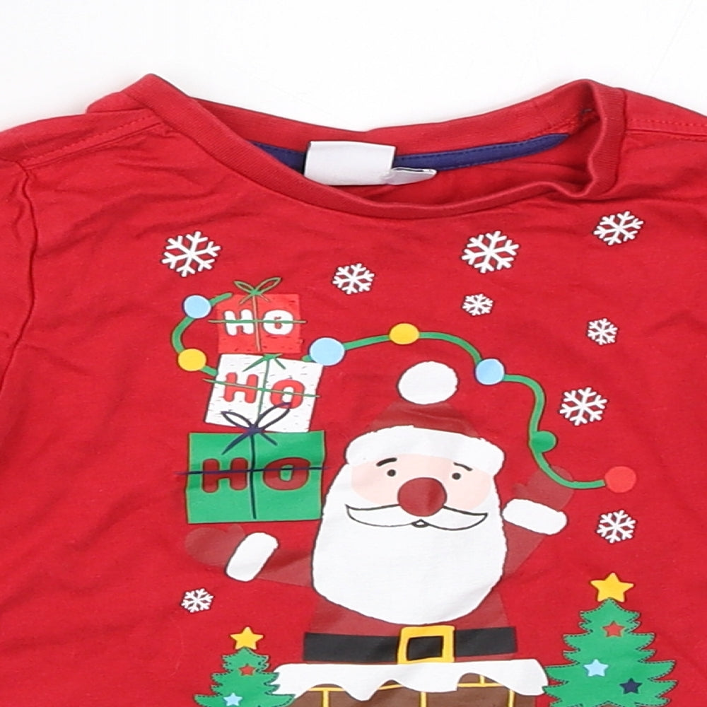 Mini Club Boys Red   Basic T-Shirt Size 18-24 Months  - christmas