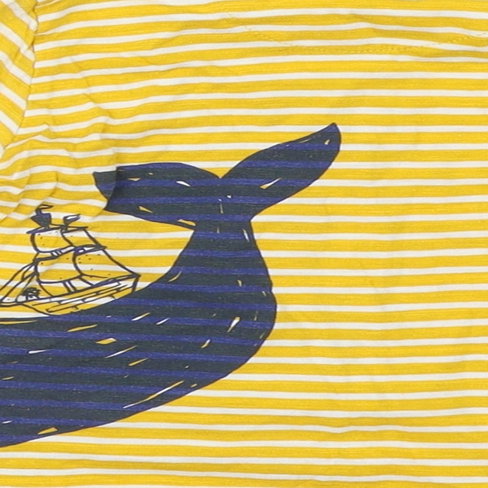 Mothercare Boys Yellow Striped  Basic T-Shirt Size 12-18 Months