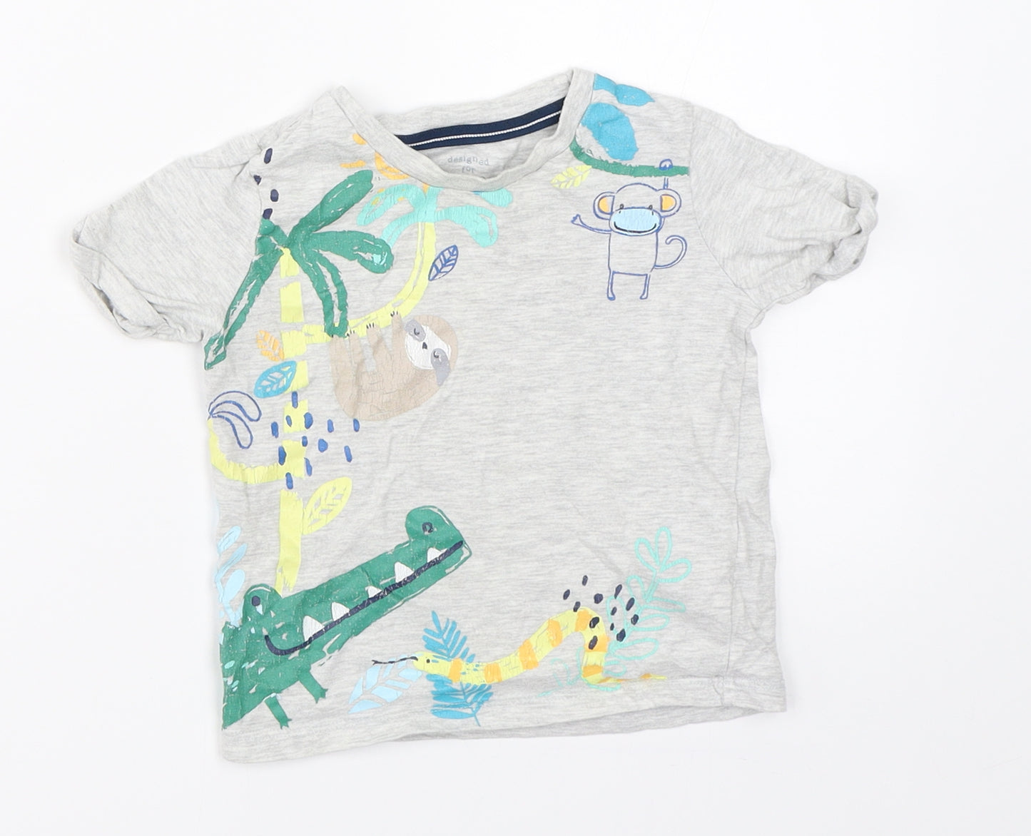 F&F Boys Grey   Basic T-Shirt Size 18-24 Months