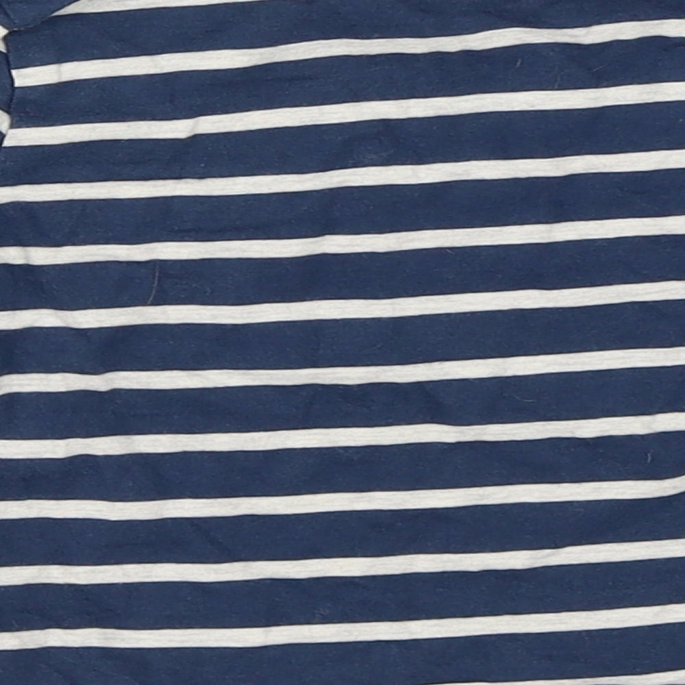 Mini Club Boys Blue Striped  Basic T-Shirt Size 18-24 Months