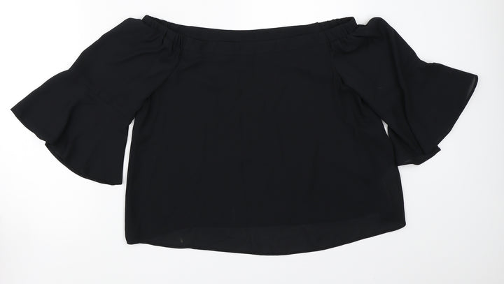 New Look Girls Black Basic Blouse Size 15 Years