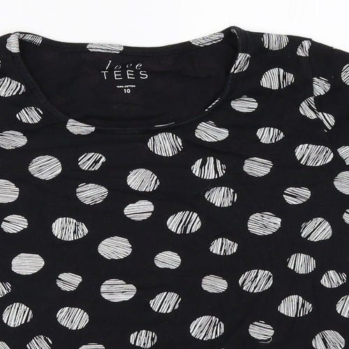 Preworn Womens Black   Basic T-Shirt Size 10