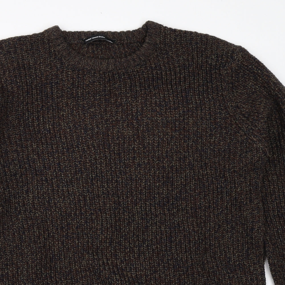 Cedar Wood State Mens Brown   Pullover Jumper Size L