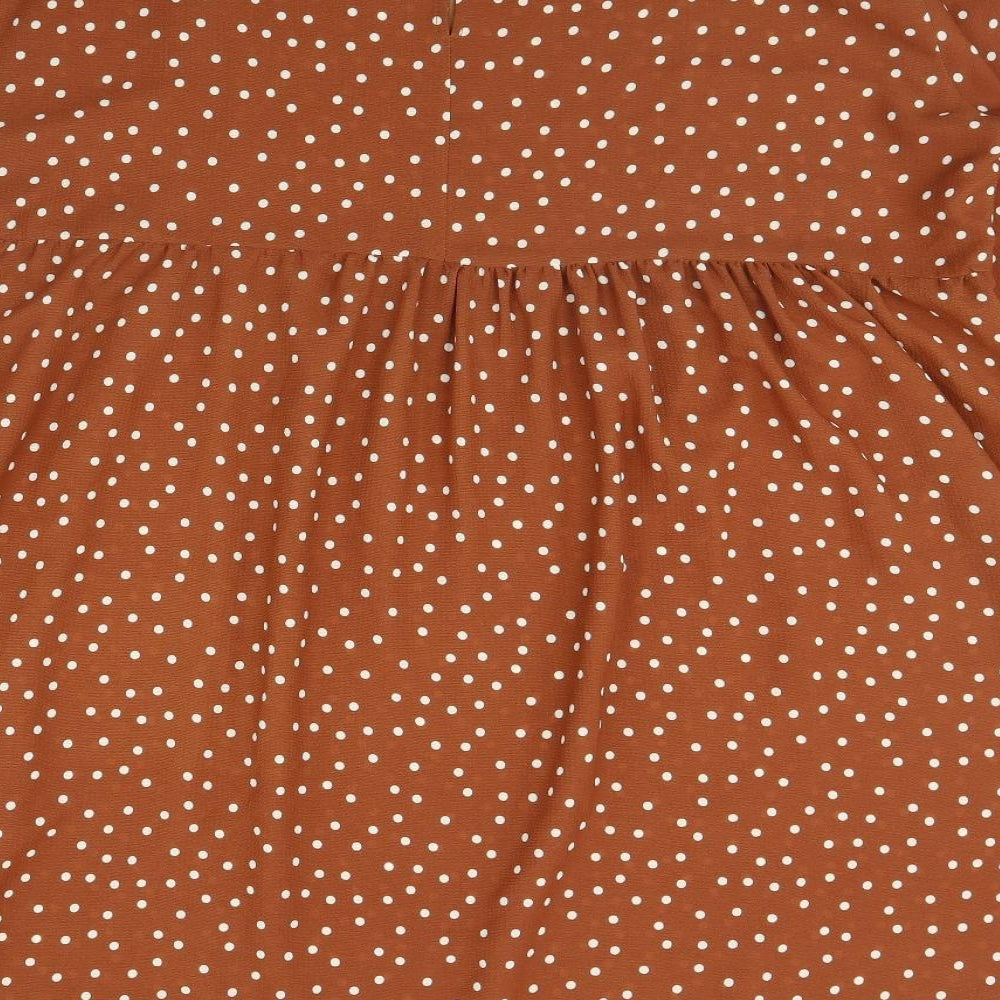 ASOS Womens Brown Polka Dot  Mini  Size 18