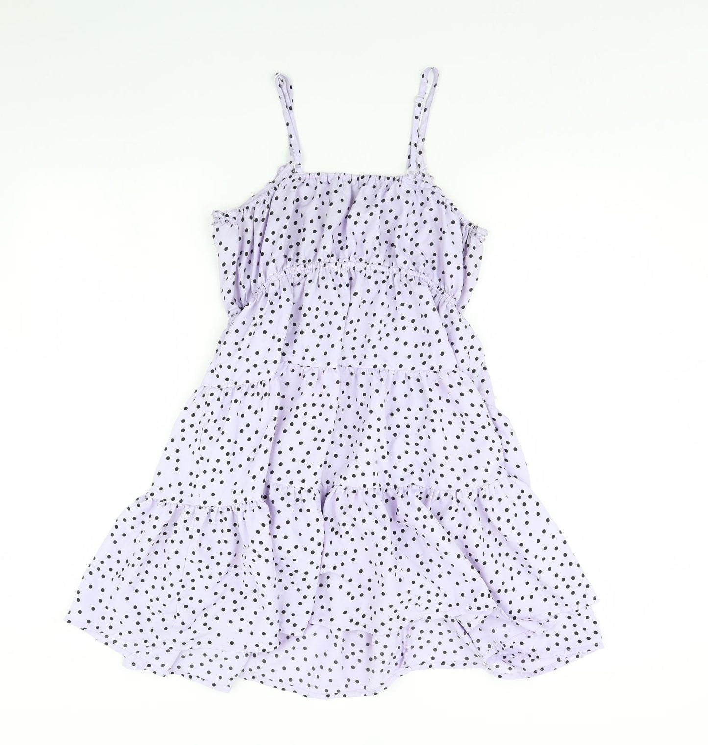 Boohoo Womens Purple Polka Dot  Mini  Size 14