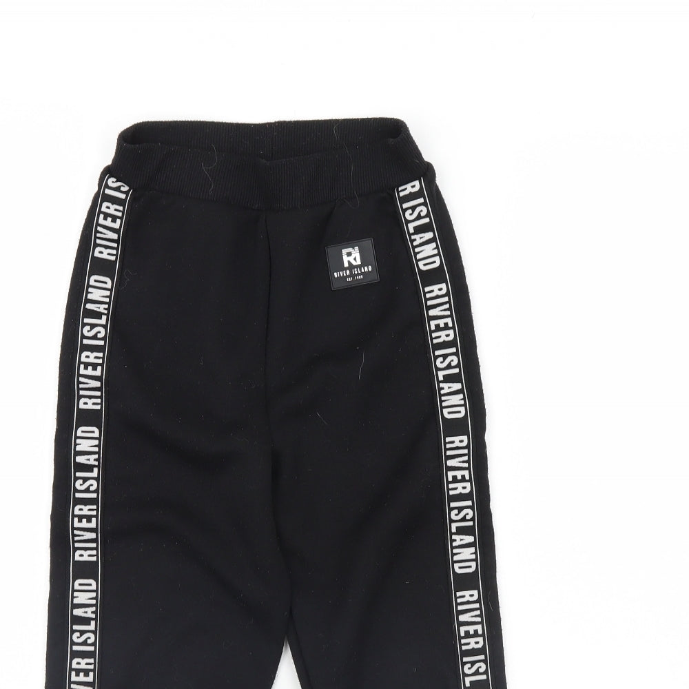 River Island Girls Black   Jogger Trousers Size 7 Years
