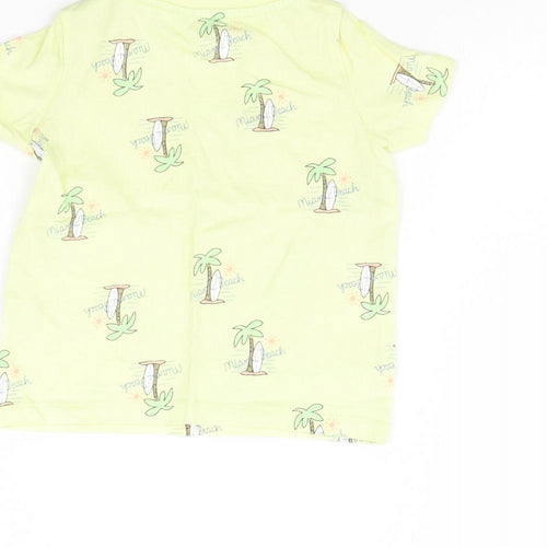 Fred & Flo Baby Yellow Spotted  Basic T-Shirt Size 9-12 Months  - Miami Beach