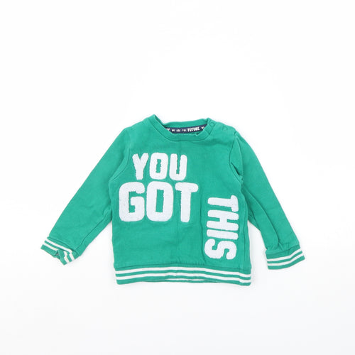F&F Baby Green   Pullover Jumper Size 9-12 Months