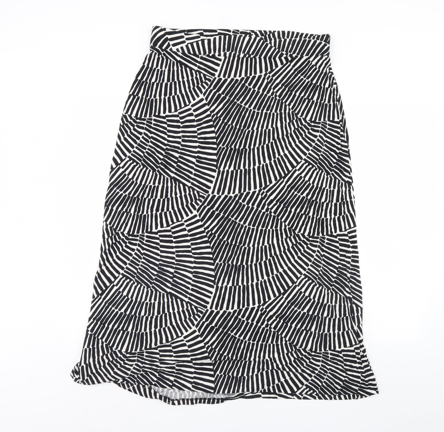 Boden Womens Black Geometric  Flare Skirt Size 16