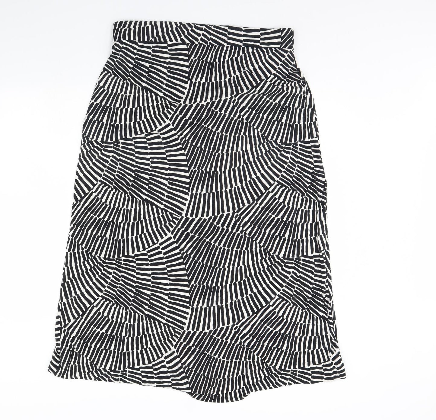 Boden Womens Black Geometric  Flare Skirt Size 16