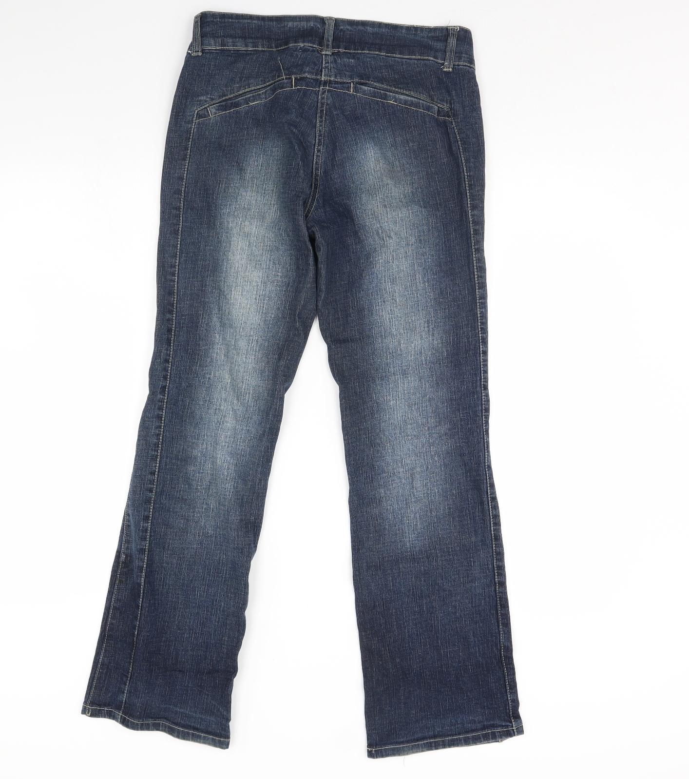 Blue Stone Womens Blue  Denim Flared Jeans Size 10 L29 in